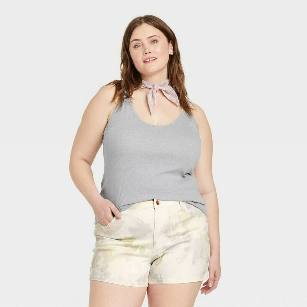 Women's Universal Thread Slim Fit Camisole Top Gray Size 3X